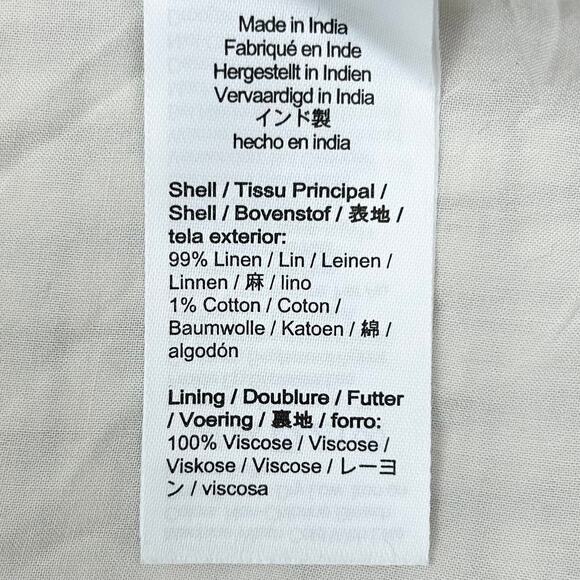 J. Crew Claudia White Plaid Linen Button-Up Mini Dress NWT - Picture 9 of 11